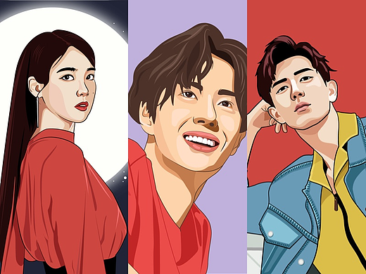 人物肖像插画（个人主页-ZNDM5OTQyODQ=） - 创作习作 - 站酷设计师佳非猫_88原创素材 - 站酷ZCOOL
