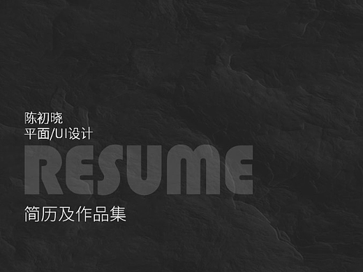 UI/平面求职简历