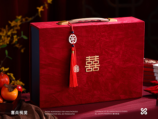 礼金箱「国潮婚品系列 | 婚庆用品套装拍摄✖ 喜尚摄影