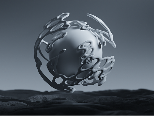 不知道是什么的科幻物体-blender