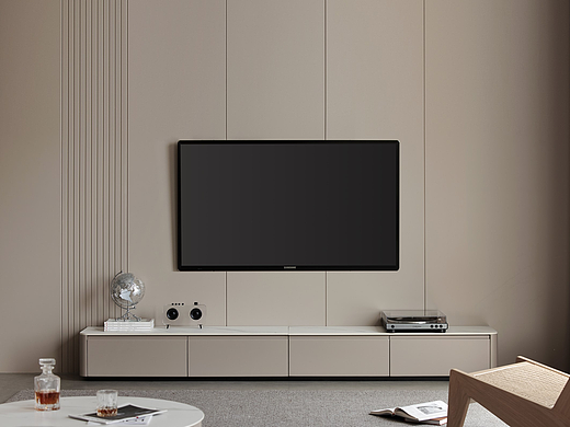 轻奢岩板电视柜详情案例