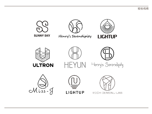 我的一组简约线条风LOGO设计
