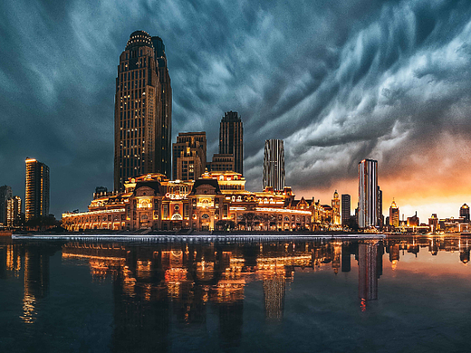 天津夜景 历史与现代融合的城市