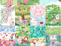 大乔6666场景插画100绘1-50