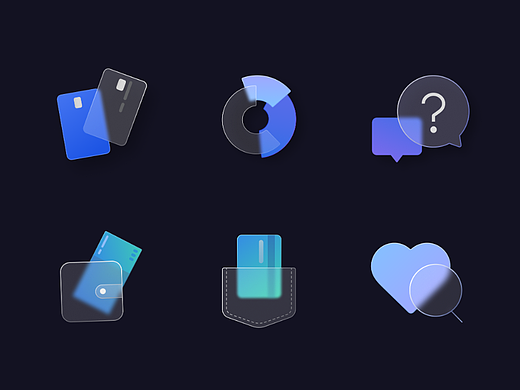 金融玻璃质感  ICON