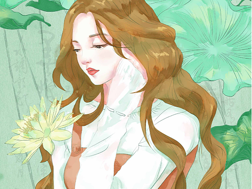 水彩人物插画