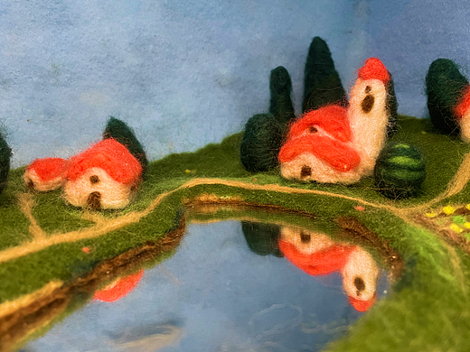 【羊毛毡手工】——A Small Town In A Box