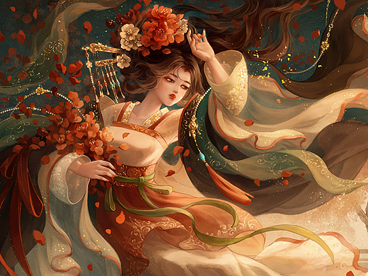 古风插画《旧词·相见欢》