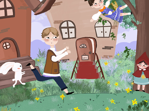 小場景（個人主頁-ZNjM2NTM0NjA=） - 兒童插畫 - 站酷設(shè)計師hello韓朵朵原創(chuàng)素材 - 站酷ZCOOL