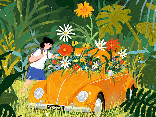 我想去個(gè)地方（個(gè)人主頁(yè)-ZNjE2NzU4MDQ=） - 商業(yè)插畫(huà) - 站酷設(shè)計(jì)師廖無(wú)患原創(chuàng)素材 - 站酷ZCOOL