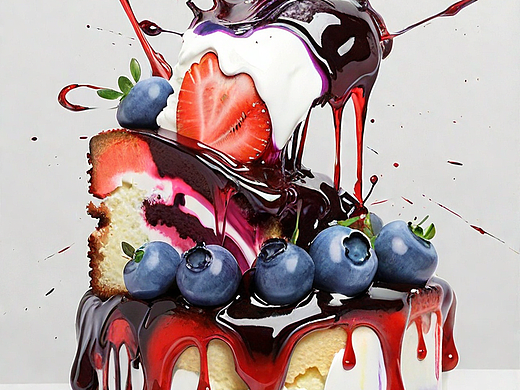 🎨AI绘画蛋糕🍰，艺术与美味的完美融合🍓🍇