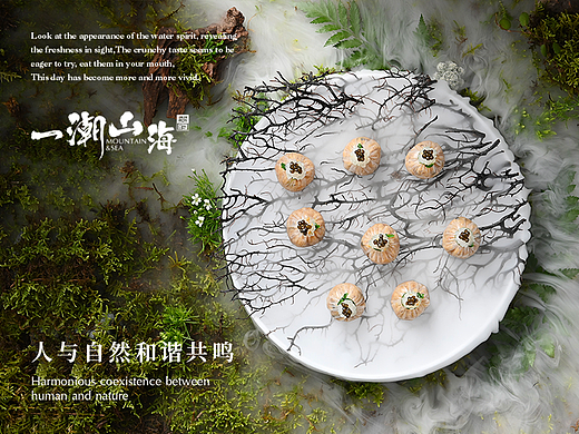 中餐创意摄影&设计作品｜山海主视觉「一潮山海」