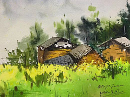 八月&夏虫水彩风景作品欣赏（2019-2020)