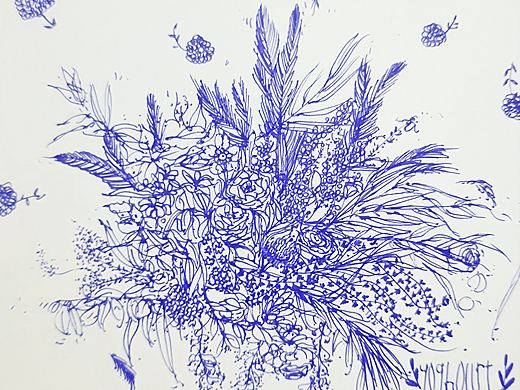 【酸奶插画—每日插花系列】