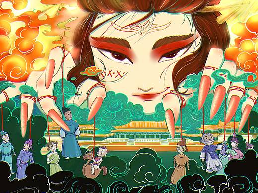 武则天系列（个人主页-ZNDY5NzkyNjA=） - 商业插画 - 站酷设计师咸蛋糖原创素材 - 站酷ZCOOL