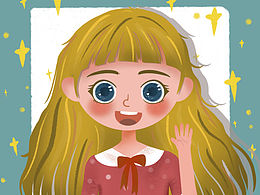 手绘 头像 卡通 可爱 女生