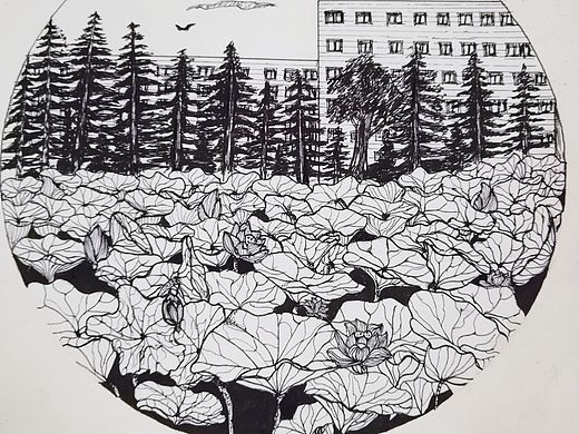 黑白装饰画