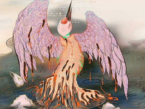 毕业插画作品《共生》之一
