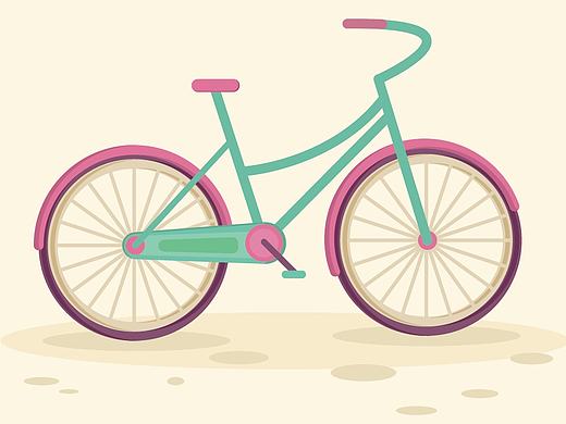 自行车插画