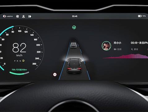 特斯拉. Autopilot系统. 仪表屏重构设计