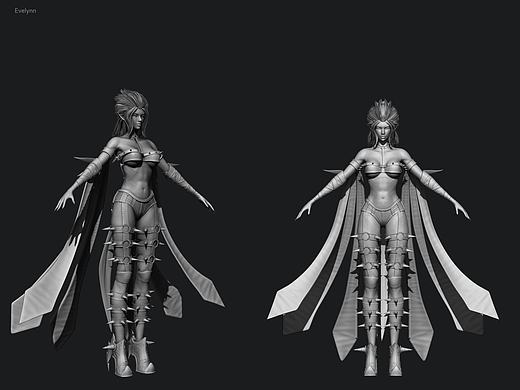 寡婦制造者 伊芙琳（高模）（個人主頁-ZMTk5NDgwMzI=） - 人物/生物 - 站酷設(shè)計師caojiajun原創(chuàng)素材 - 站酷ZCOOL