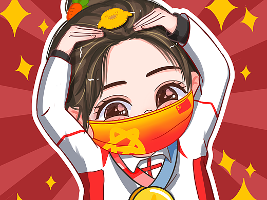 杨倩插画-儿童插画99002年前q版头像插画-儿童插画19012年前瑶新皮肤