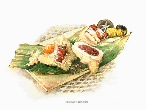 端午节-蛋黄肉粽插图