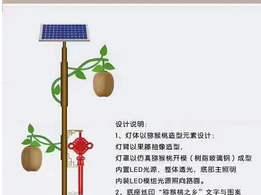 太阳能猕猴桃特色路灯景观灯世博光电生产定制