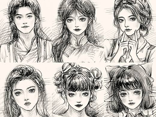 頭像速寫合集（個人主頁-ZNjAwNTQzNzI=） - 繪畫 - 站酷設(shè)計師蘇郁千原創(chuàng)素材 - 站酷ZCOOL