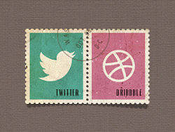 dribbble邮票1枚