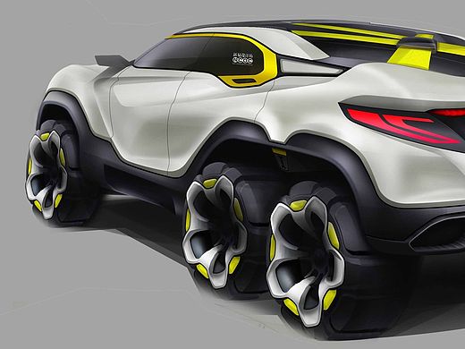 新易设计坊；汽车设计；交通工具设计；汽车二维渲染；汽车手绘精致超细致表达