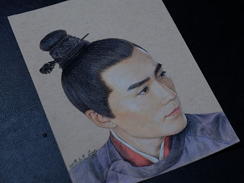 手绘彩铅人物练习《知否》小公爷齐衡--朱一龙饰
