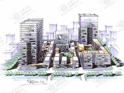 建筑手绘效果图