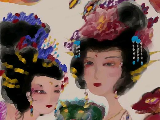 油画滤镜,狐。凤。龙