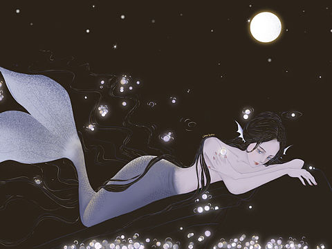 《鲛人泪》|商业插画