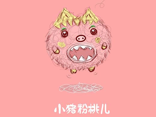 原创《小猪粉桃儿》插画果饮ip设计！