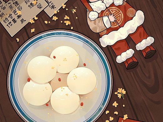 元宵節(jié)插畫（個人主頁-ZNTA5MTg3MDA=） - 商業(yè)插畫 - 站酷設計師海蝕弦音原創(chuàng)素材 - 站酷ZCOOL