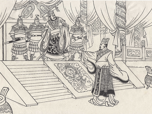 传统线描人物故事连环画选页，十余年前的旧作