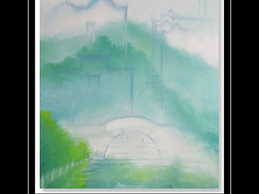 徽州印象 徽州油画 生振宇原创油画 