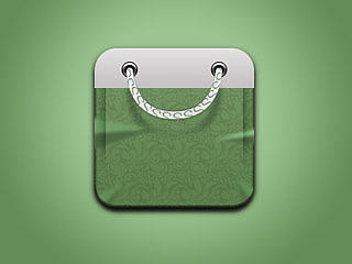 购物袋拟物图标