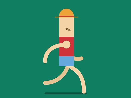 走路的人临摹学习