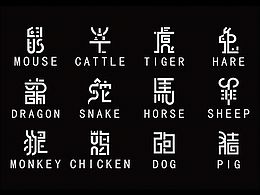 十二生肖字體設計