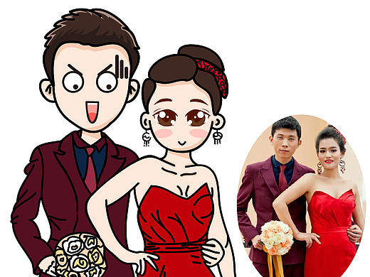 结婚照专属卡通头像ｌｏｇｏ～