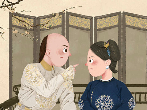 延禧攻略插画（个人主页-ZMzAzNjkwNzY=） - 创作习作 - 站酷设计师立早Lizao原创素材 - 站酷ZCOOL