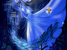 海中有神女，受萬民敬仰，為萬民禱告。