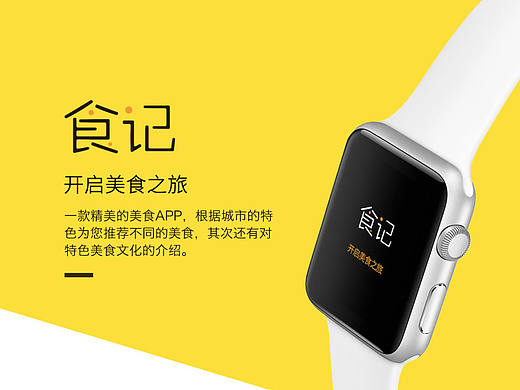 《食记》APP-iWatch界面展示