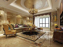 金沙湖高尔夫官邸180平四室两厅新古典装修案例