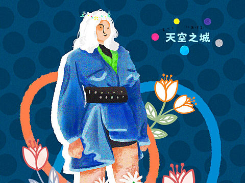 Eva原创插画 | 绿围巾奶奶