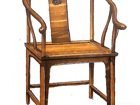 家具马克笔手绘