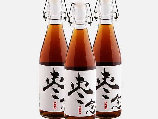 枣念（红枣酒），三生石酒业瓶贴设计